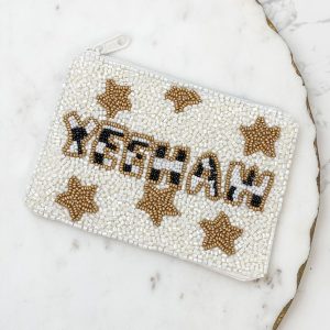 Yeehaw Starred Beaded Zip Pouch